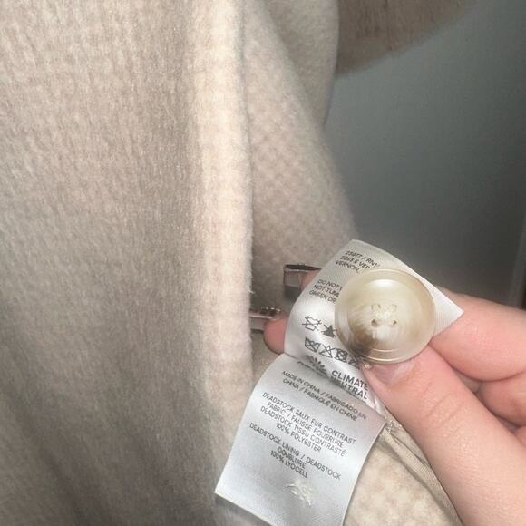 Reformation Lester Double Breasted Trench Coat Tan/Beige Size Small Relaxed Fit - Picture 9 of 12